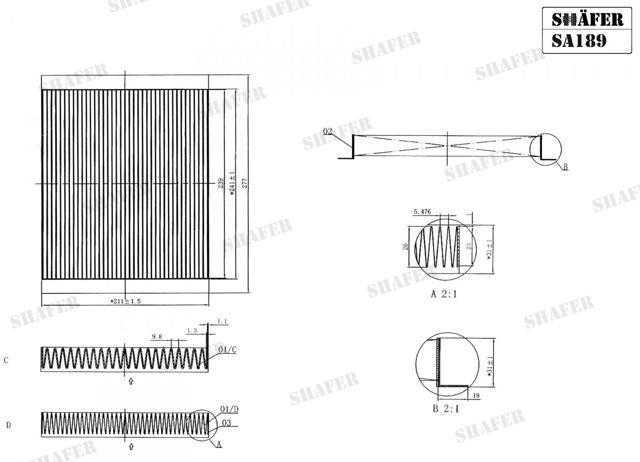 SA189 SHAFER Фильтр салона купить в Черкассы