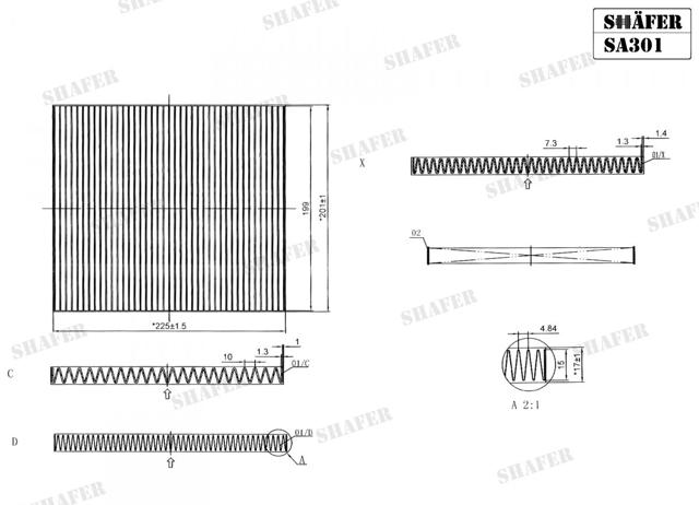 Фильтр салона SA301 SHAFER