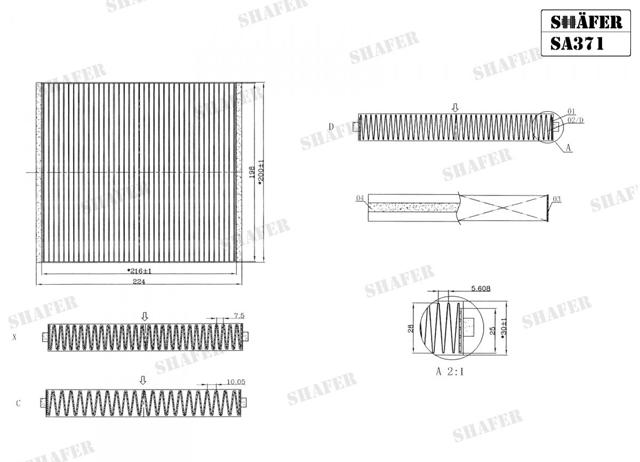 SHAFER SA371 Фильтр салона в наличии Сумы