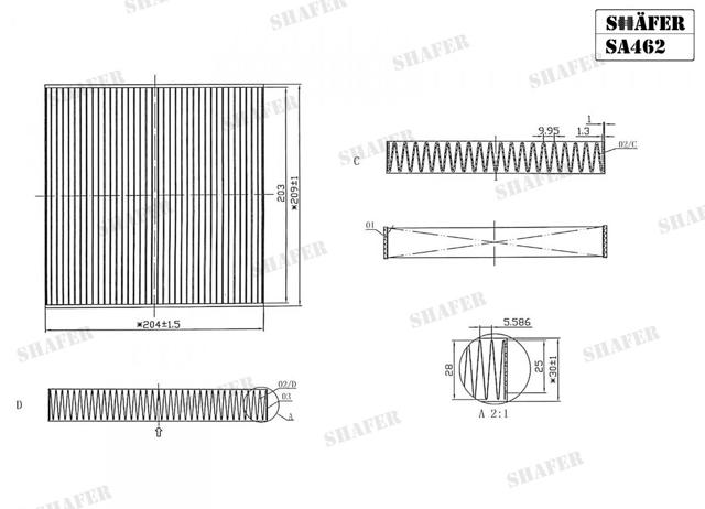 Фильтр пылевой SA462 SHAFER