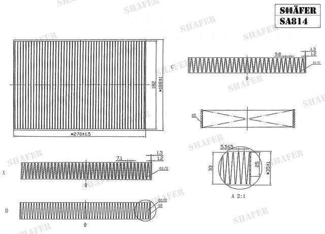 SHAFER SA814 Фильтр салона в наличии Полтава