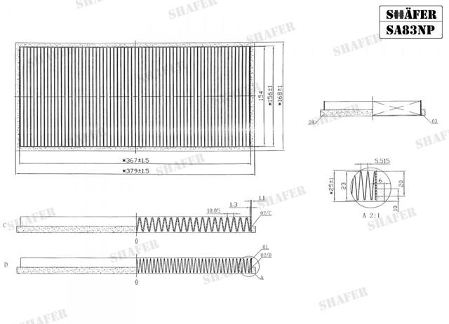 SHAFER SA83NP Фильтр салона в наличии Павлоград
