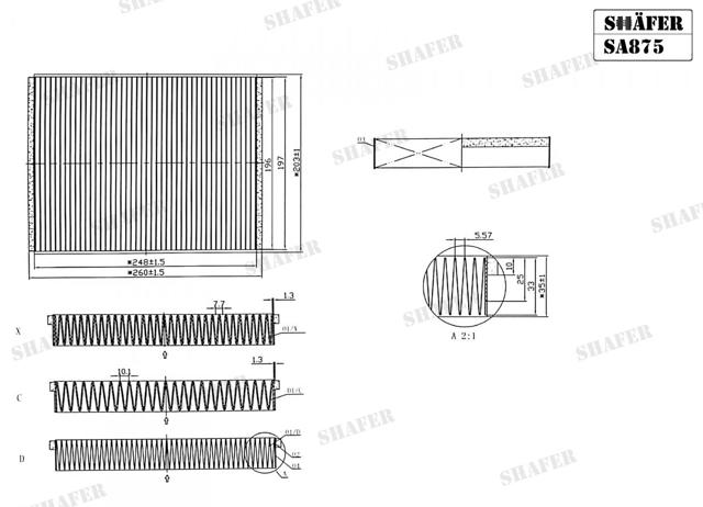 SHAFER SA875 Фильтр салона в наличии Киев