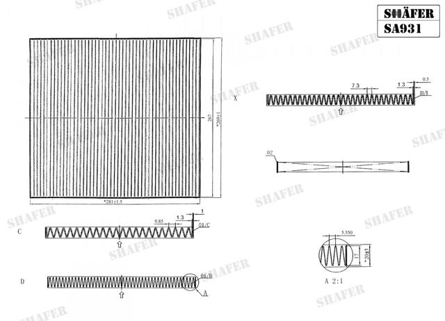 SHAFER SA931 Фильтр салона в наличии Хмельницкий