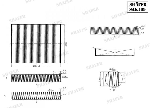 Фильтр салона SAK169 SHAFER