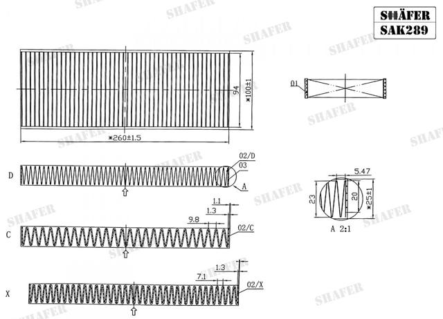 Фильтр салона SAK289 SHAFER