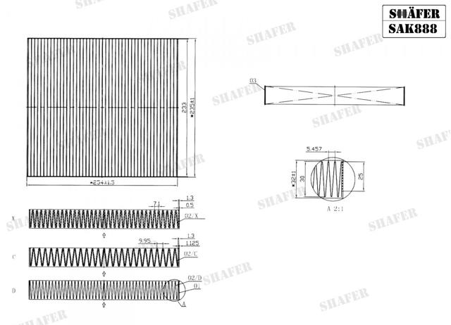 Фильтр пылевой SAK888 SHAFER