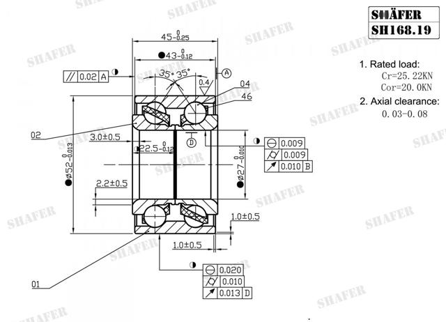 SH16819 SHAFER Подшипник задней ступицы купить в Львов