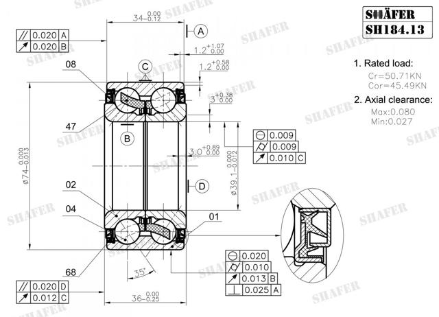 SHAFER SH18413 Подшипник ступицы в наличии Украина