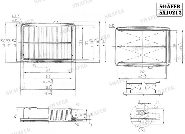 SHAFER SX10212 Воздушный фильтр в наличии Павлоград