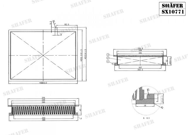 Фильтр воздушный SX10771 SHAFER