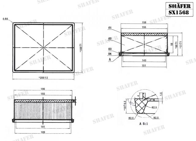 SX1568 Фильтр воздушный купить Запорожье