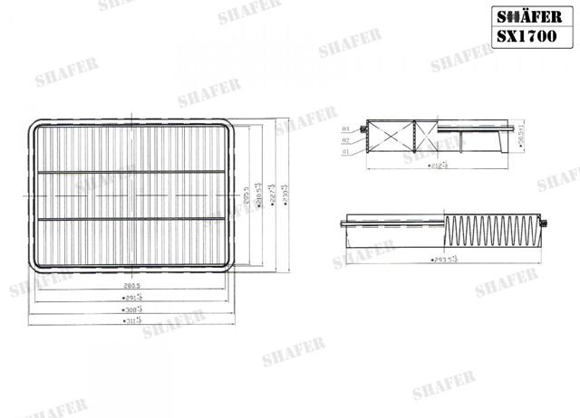 Воздушный фильтр двигателя SX1700 SHAFER