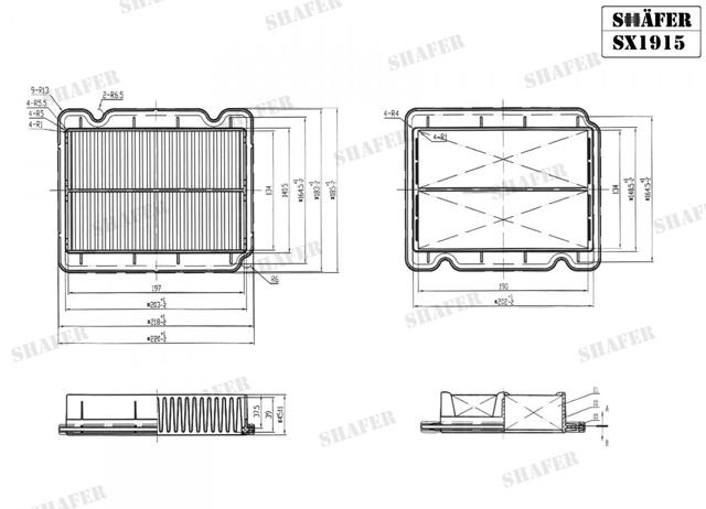 Фильтр воздушный SX1915 SHAFER