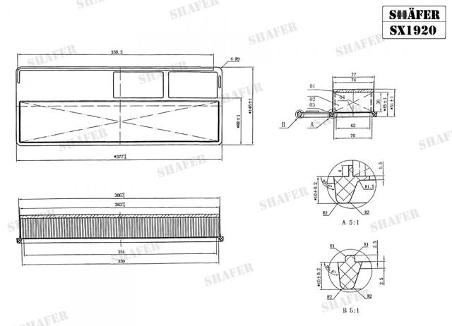 Фильтр воздушный SX1920 SHAFER