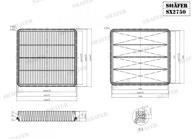 Воздушный фильтр SX2750 SHAFER