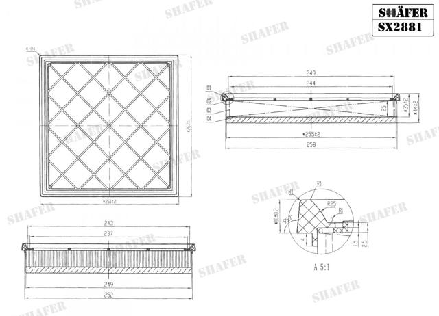 SX2881 SHAFER Воздушный фильтр купить в Николаев
