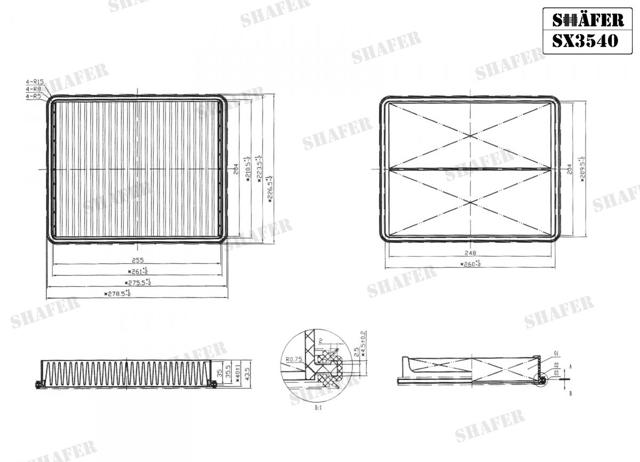 Элемент воздушного фильтра SX3540 SHAFER