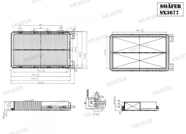SX3677 SHAFER Воздушный фильтр купить в Одесса