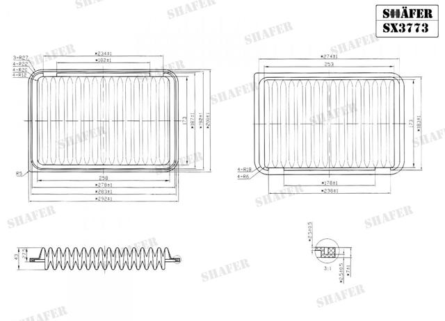 SX3773 Фильтр воздушный купить Тернополь