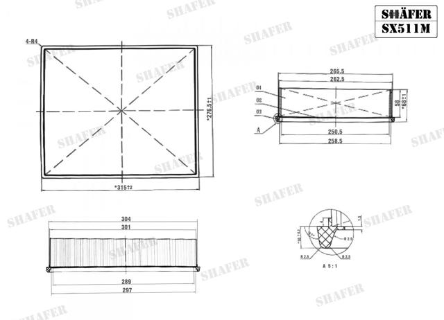 SHAFER SX511M Фильтр воздушный в наличии Павлоград