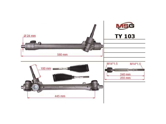 Реечный рулевой механизм TY103 MS GROUP