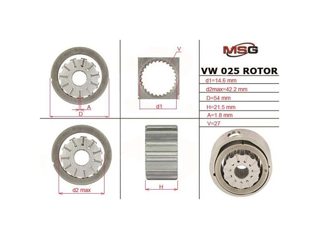 Ремкомплект насоса ГУР Volkswagen Transporter T5