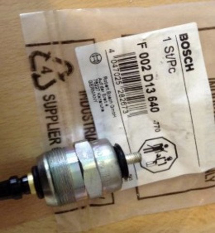 F002D13640 BOSCH Клапан ТНВД отсечки топлива (дизель-стоп) купить в Хмельницкий