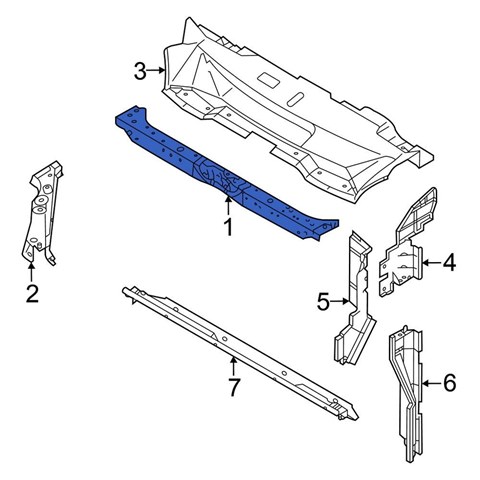 Суппорт радиатора верхний 5256D204 MITSUBISHI