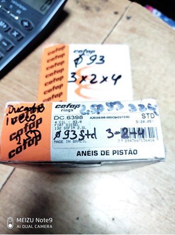 Кольца поршневые STD на 1 цилиндр 00798V0 MAHLE