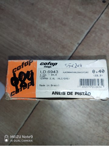 Поршневые кольца на 1 цилиндр, STD 00865N0 MAHLE