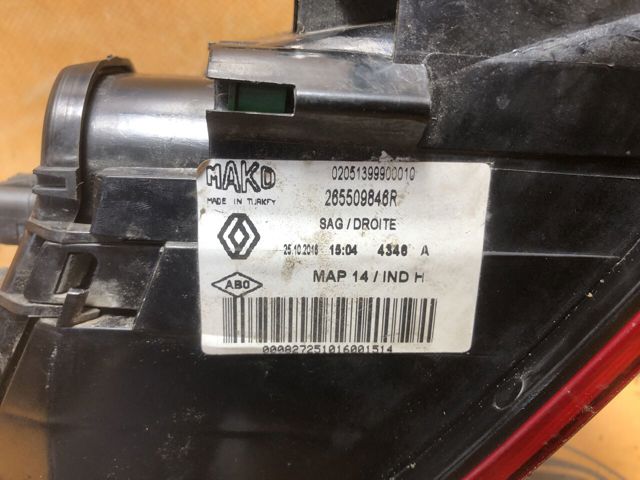 RENAULT 265509846R Фонарь задний правый внешний в наличии Хмельницкий