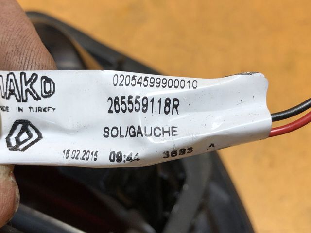 RENAULT 265559118R Фонарь задний левый внутренний в наличии Киев