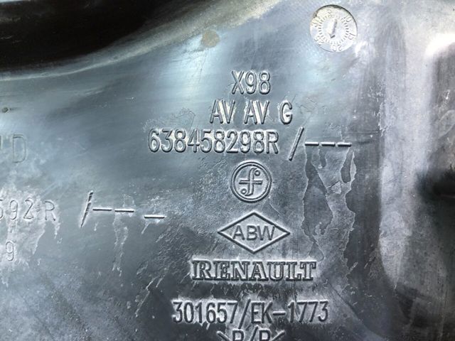 638458298R RENAULT Подкрылок крыла переднего левый передний купить в Житомир