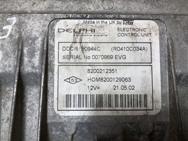 RENAULT 8200212351 Блок управления двигателем в наличии Запорожье