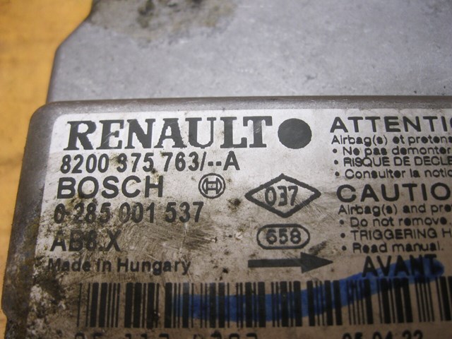 RENAULT 8200375763 Модуль-процессор управления подушкой безопасности (ЭБУ AIRBAG) в наличии Львов