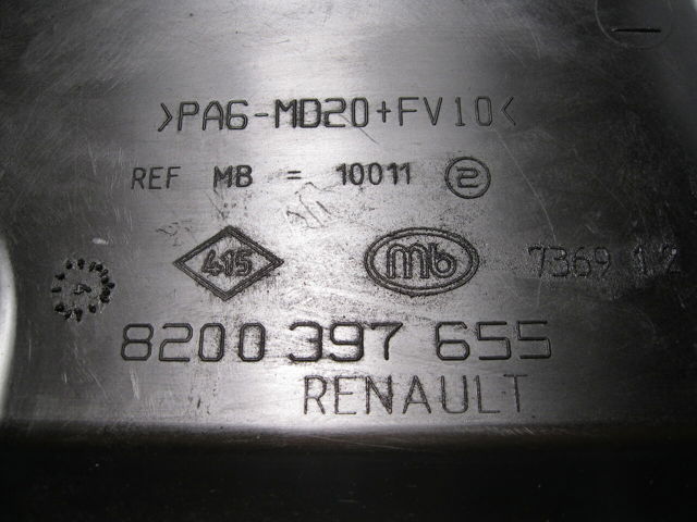 Экран двигателя 8200397655 RENAULT