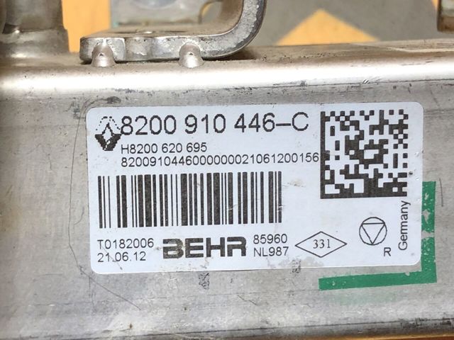 8200910446 RENAULT Радиатор системы EGR рециркуляции выхлопных газов купить в Черновцы