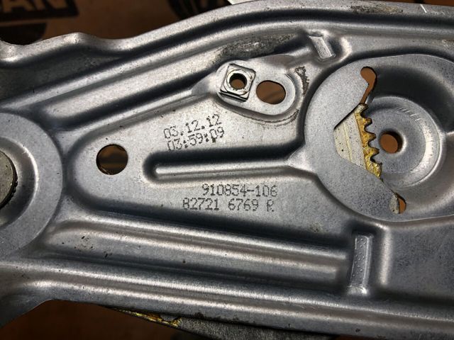 RENAULT 827216769R Механизм стеклоподъемника двери задней левой в наличии Тернополь