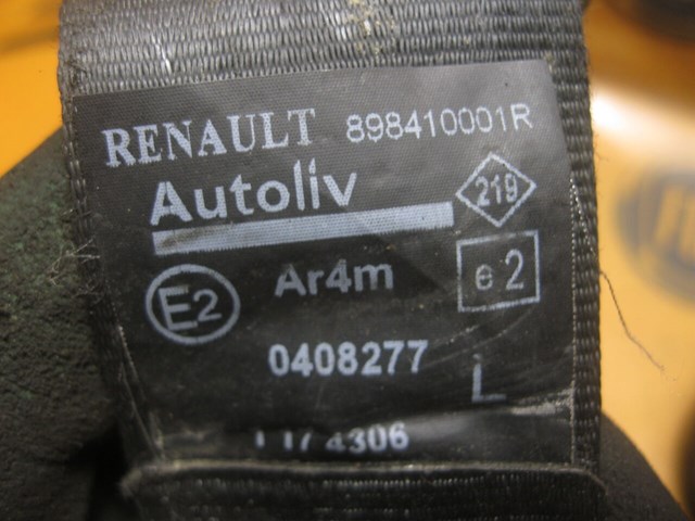 RENAULT 898410001R Ремень безопасности задний левый в наличии Харьков