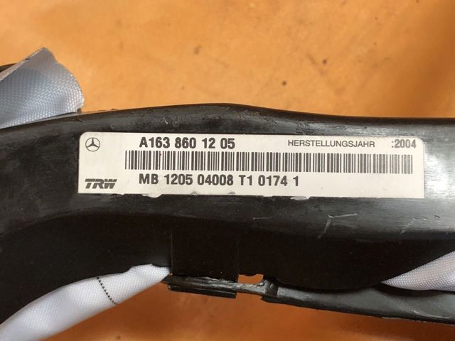 A1638601205 Подушка безопасности (AIRBAG) шторка боковая правая купить Полтава