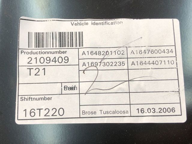 1647300479 MERCEDES Механизм стеклоподъемника двери задней правой купить в Одесса