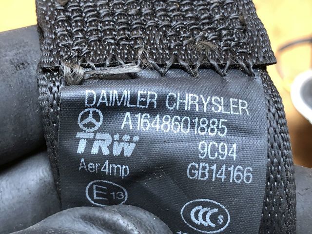 A16486018859C94 MERCEDES Ремень безопасности задний правый купить в Кривой Рог