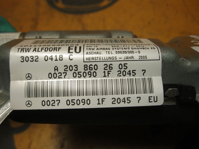 A2038602605 MERCEDES Подушка безопасности (AIRBAG) двери передней правой купить в Винница