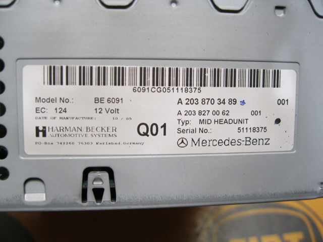 A2038703489 MERCEDES Магнитола купить в Чернигов