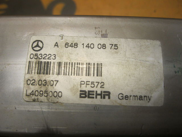 A6461400875 MERCEDES Радиатор системы EGR рециркуляции выхлопных газов купить в Каменское