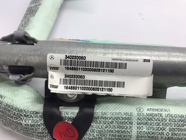 1648601102 MERCEDES Подушка безопасности (AIRBAG) шторка боковая левая купить в Черновцы