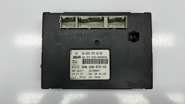Контроллер системы управления отопителем A2218704292 MERCEDES