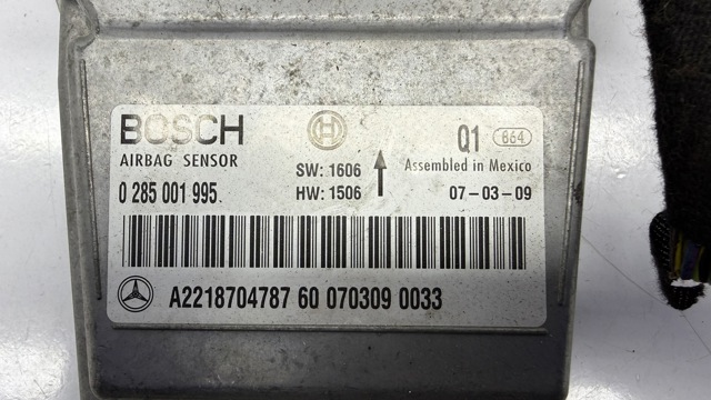 A2218704787 MERCEDES Модуль-процессор управления подушкой безопасности (ЭБУ AIRBAG) купить в Павлоград