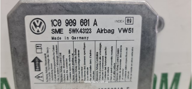 1C0909601A Модуль-процессор управления подушкой безопасности (ЭБУ AIRBAG) купить Чернигов